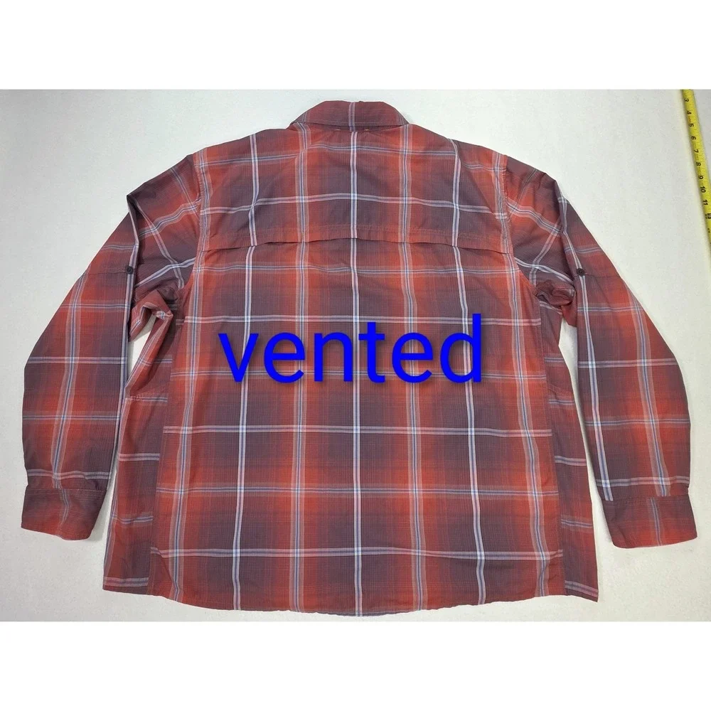 REI Co-Op Shirt Mens 3XL Nylon Plaid Button Up Vented Outdoor Hiking LIMITED USE